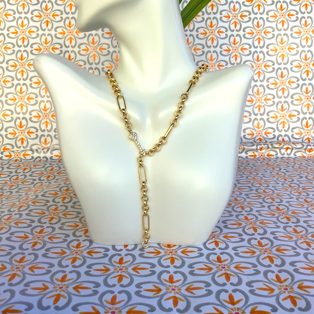 Baublebar 18k Gold Plated Diamond Paved Arrow Necklace